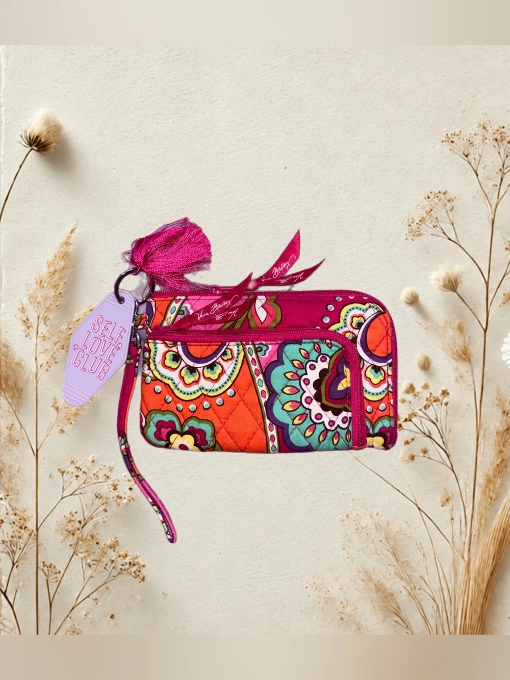Vera Bradley Quilted Zip Wristlet